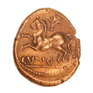 Catuvellauni & Trinovantes Cunobelinus c. AD 8-40 Classic Left Type Gold Stater *Scarce*