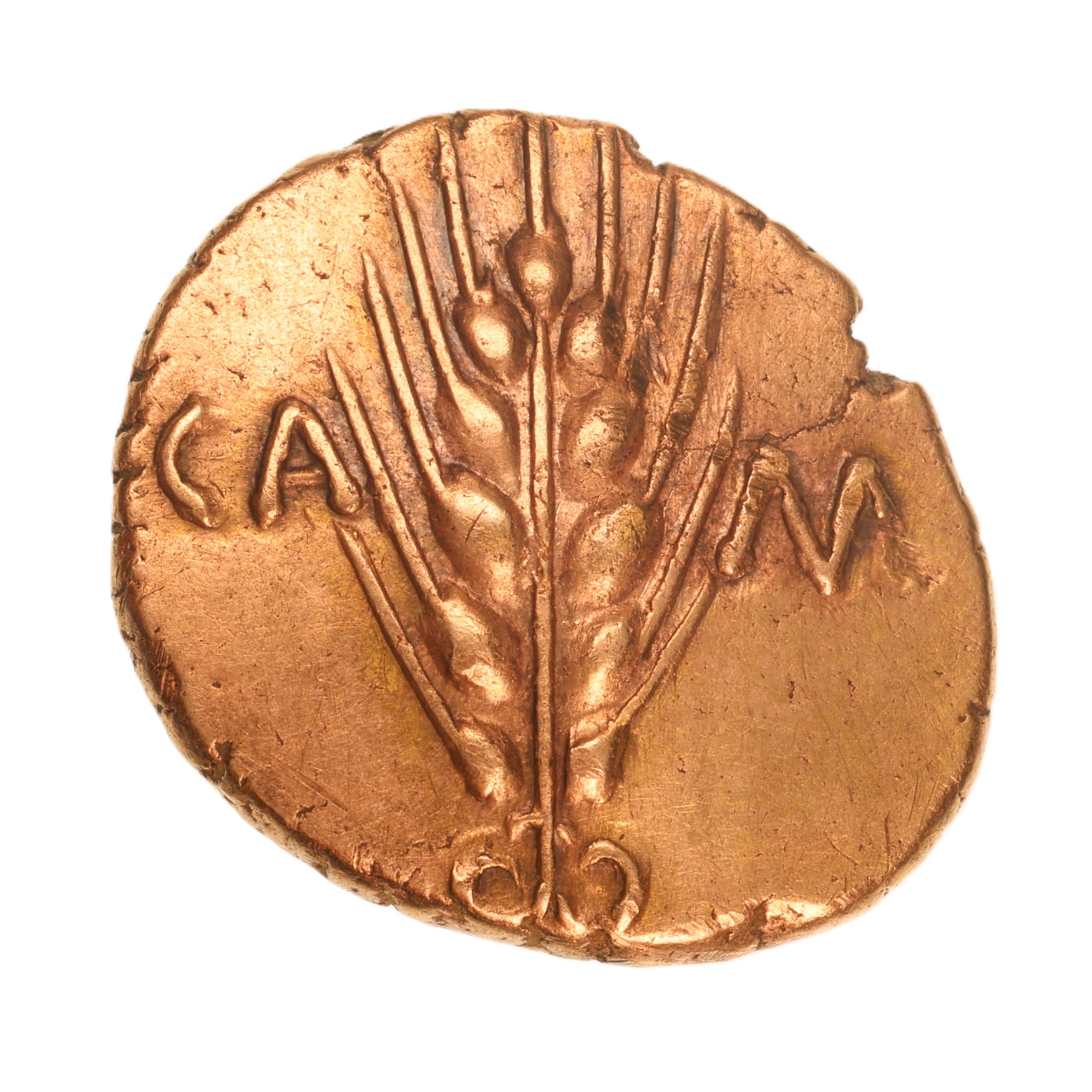 Catuvellauni & Trinovantes Cunobelinus c. AD 8-40 Classic Left Type Gold Stater *Scarce* - Image 2