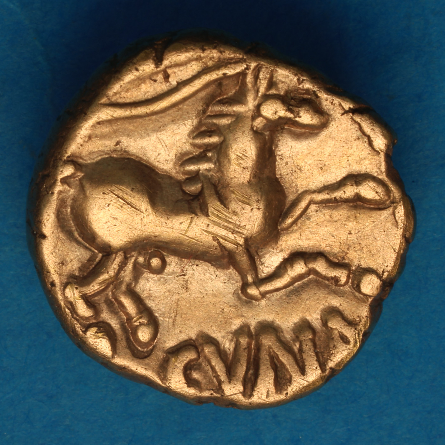Catuvellaunii & Trinovantes Cunobelinus c. AD 8-40 Wild Type Gold Quarter Stater *Scarce* - Image 3
