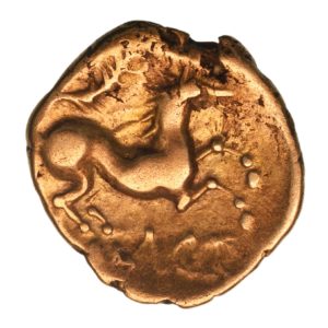 Catuvellauni & Trinovantes Agr c. AD 35-43 Agr Horse Gold Quarter Stater *Excessively Rare*