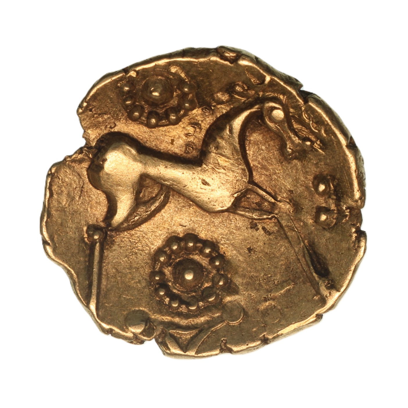 Iceni 1st Century BC Snettisham Corn Ears Gold Quarter Stater *Excessively Rare*