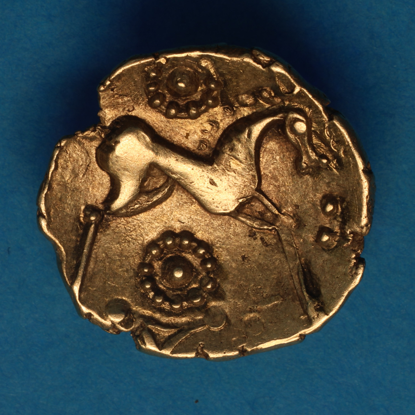 Iceni 1st Century BC Snettisham Corn Ears Gold Quarter Stater *Excessively Rare* - Image 3