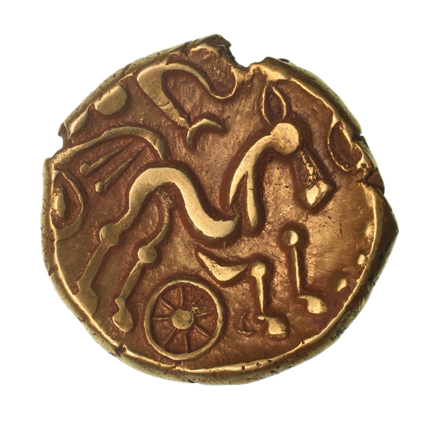 Regini & Atrebates 1st Century BC Selsey Two Faced Gold Stater *Scarce*