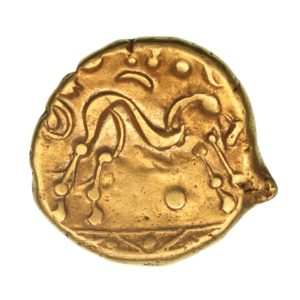 Gallo Belgic 3rd-1st Century BC Gold Stater Ambiani Gallic War Uniface