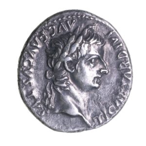 Tiberius AD 14-37 Silver Denarius Lyon Tribute Penny
