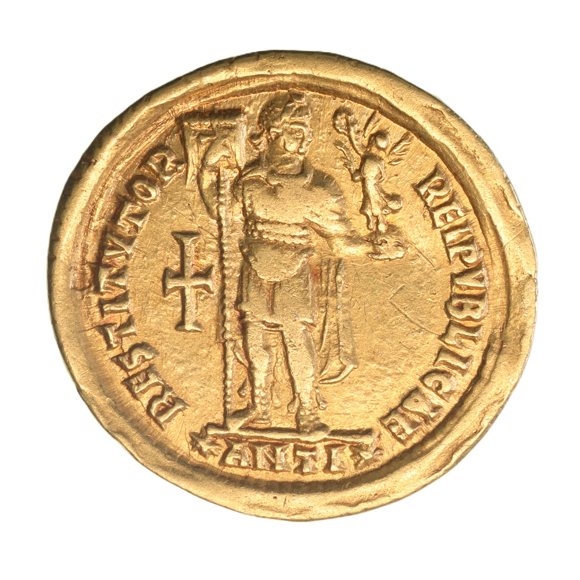 Valentinian I AD 364-375 Gold Solidus Antioch - Image 2