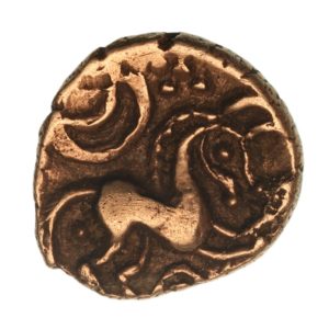 Iceni 1st Century BC Gold Quarter Stater Irstead Smiler *Scarce*