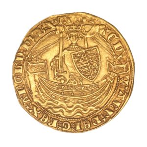 Edward III AD 1327-1377 Gold Half Noble Treaty Period London