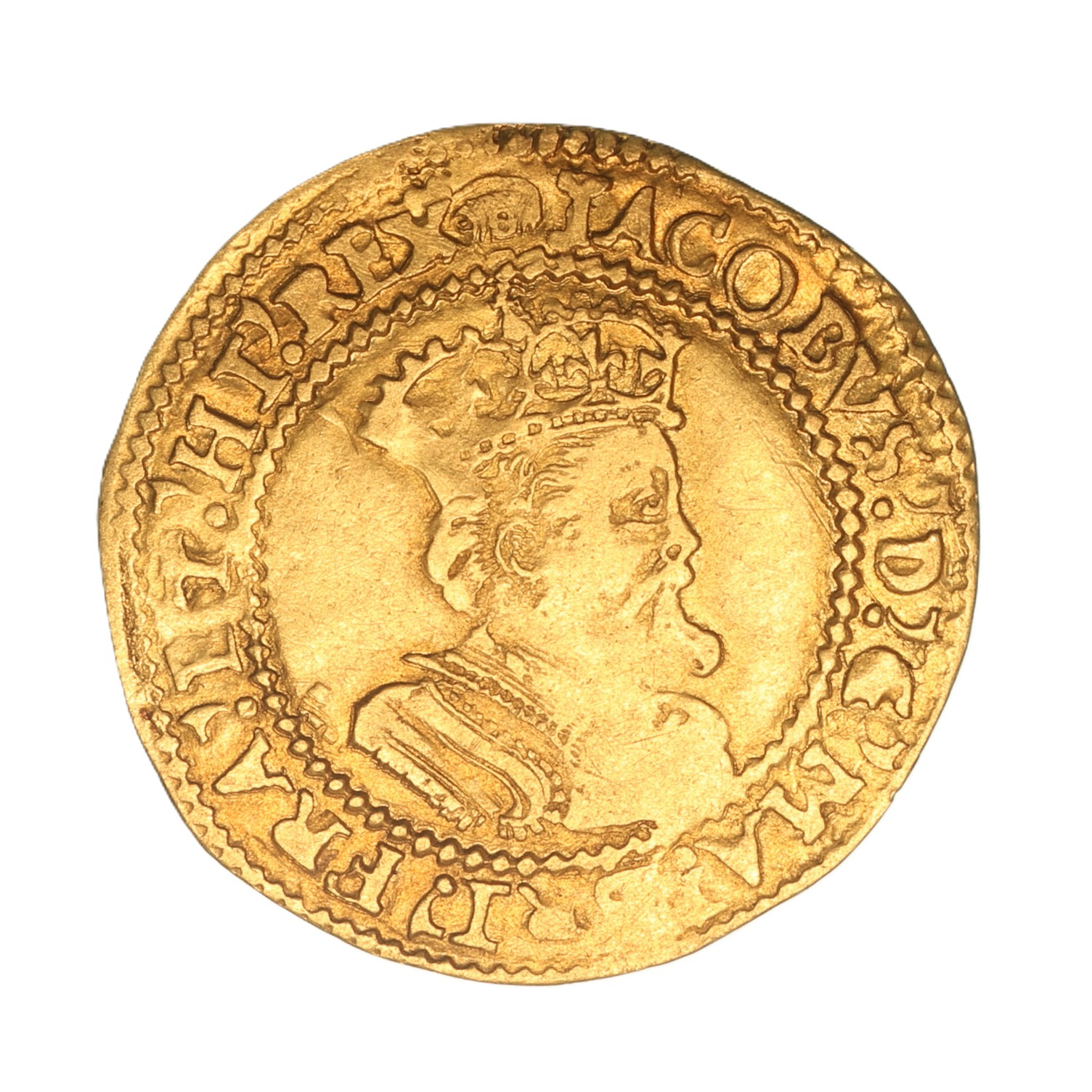James I AD 1603-1625 Gold Britain Crown 5th Bust