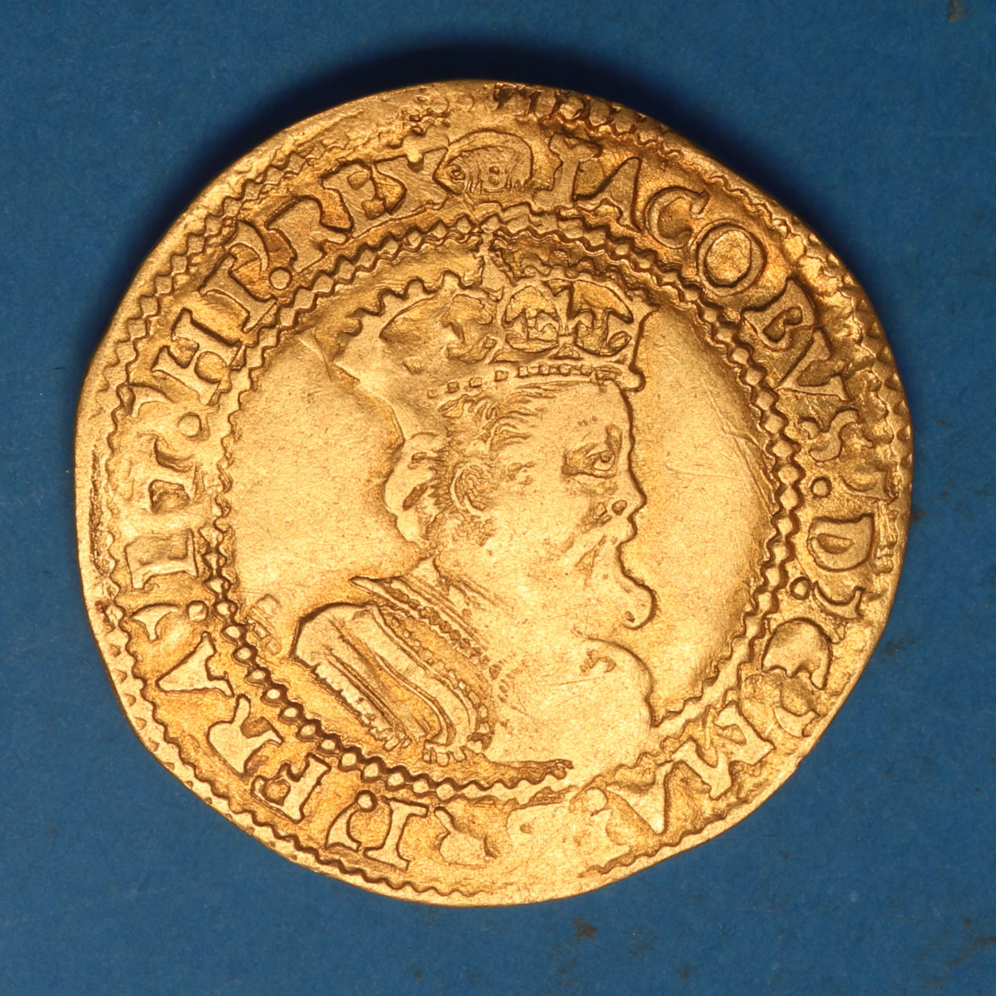 James I AD 1603-1625 Gold Britain Crown 5th Bust - Image 3