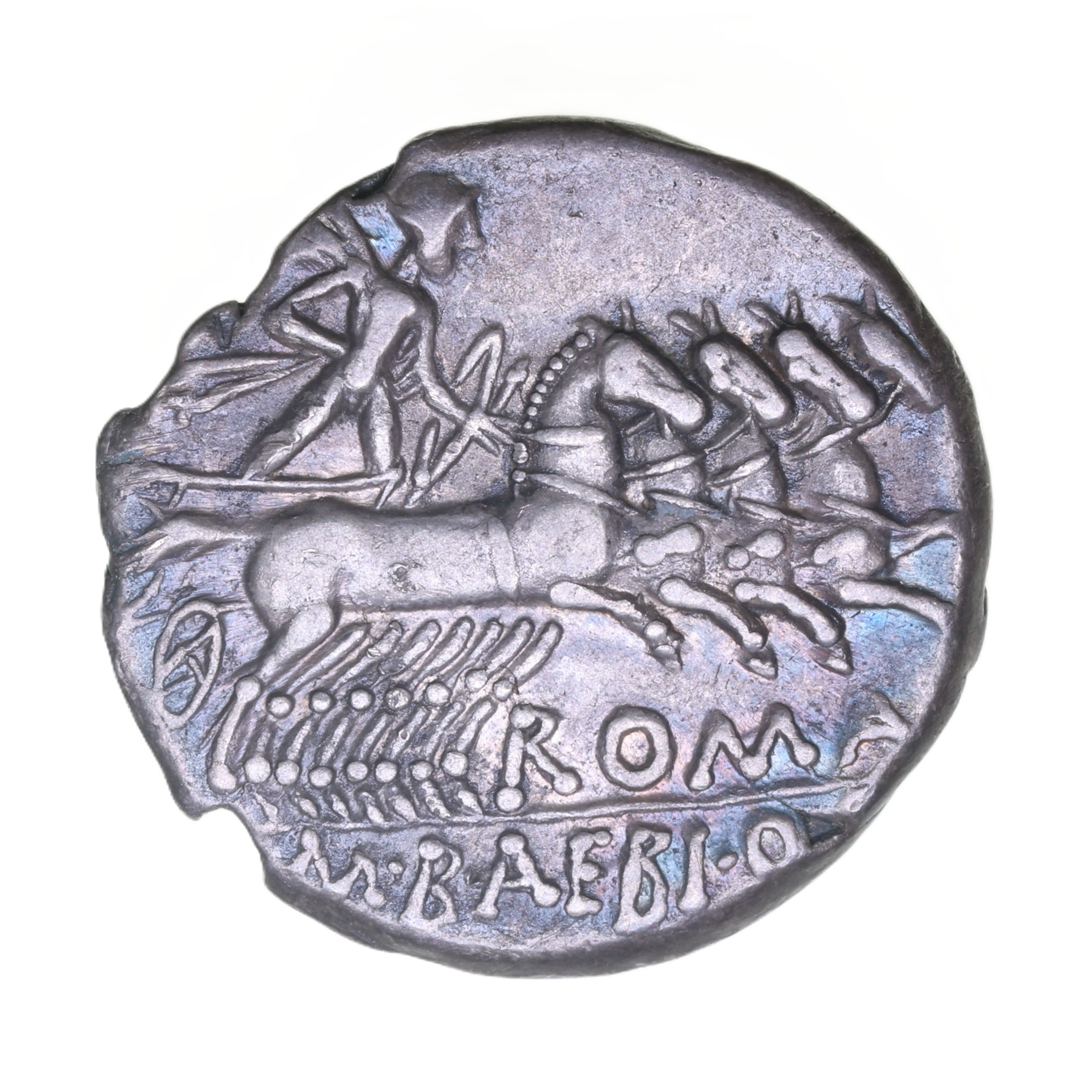 Roman Republic M. Baebius Q.f. Tampilus 137 BC Silver Denarius - Image 2