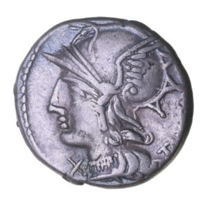 Roman Republic M. Baebius Q.f. Tampilus 137 BC Silver Denarius