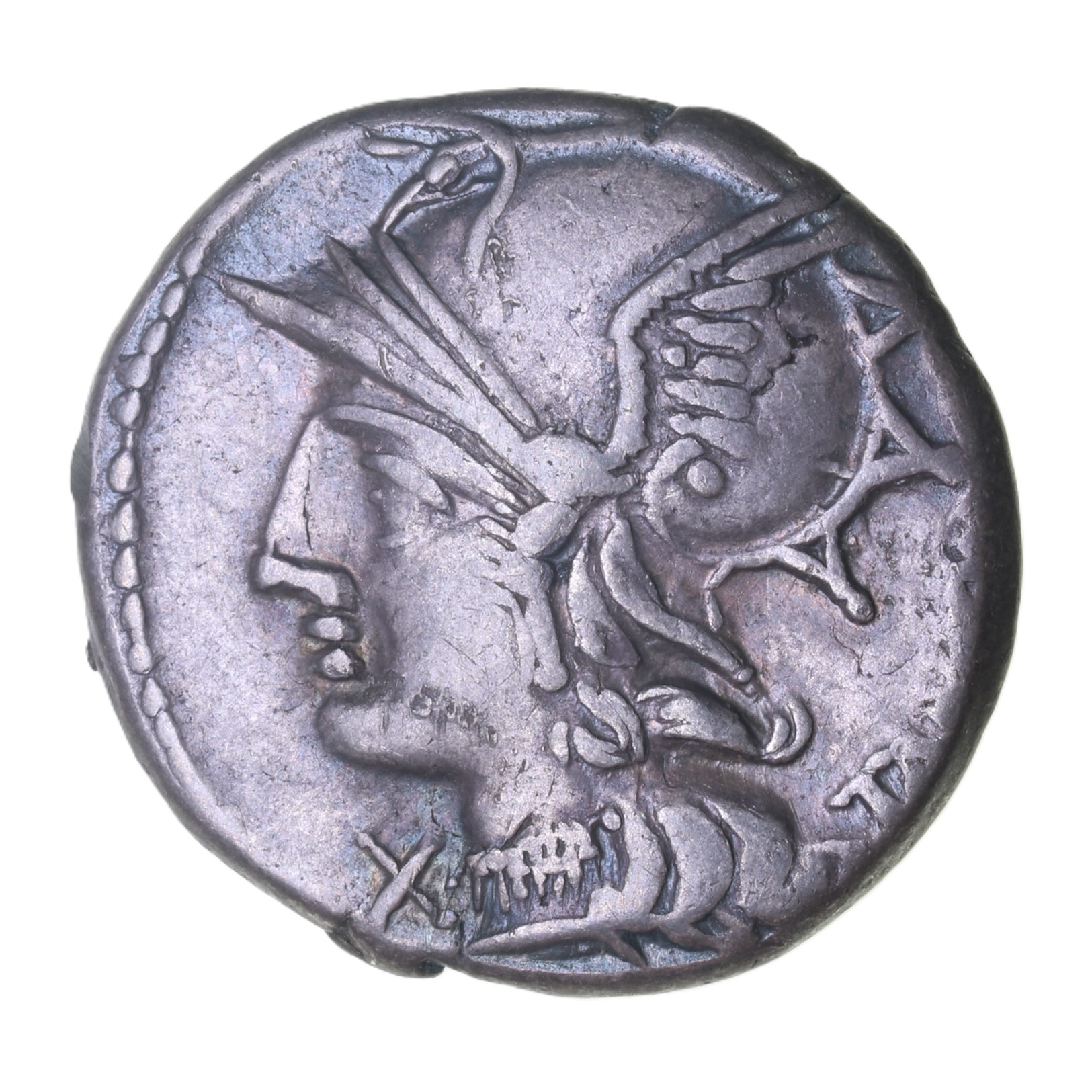 Roman Republic M. Baebius Q.f. Tampilus 137 BC Silver Denarius