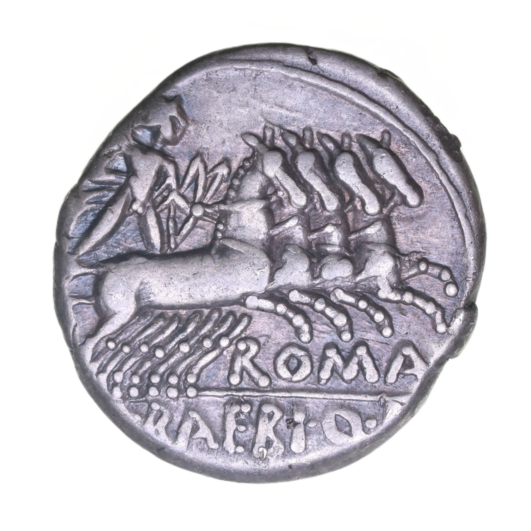Roman Republic M. Baebius Q.f. Tampilus 137 BC Silver Denarius - Image 2