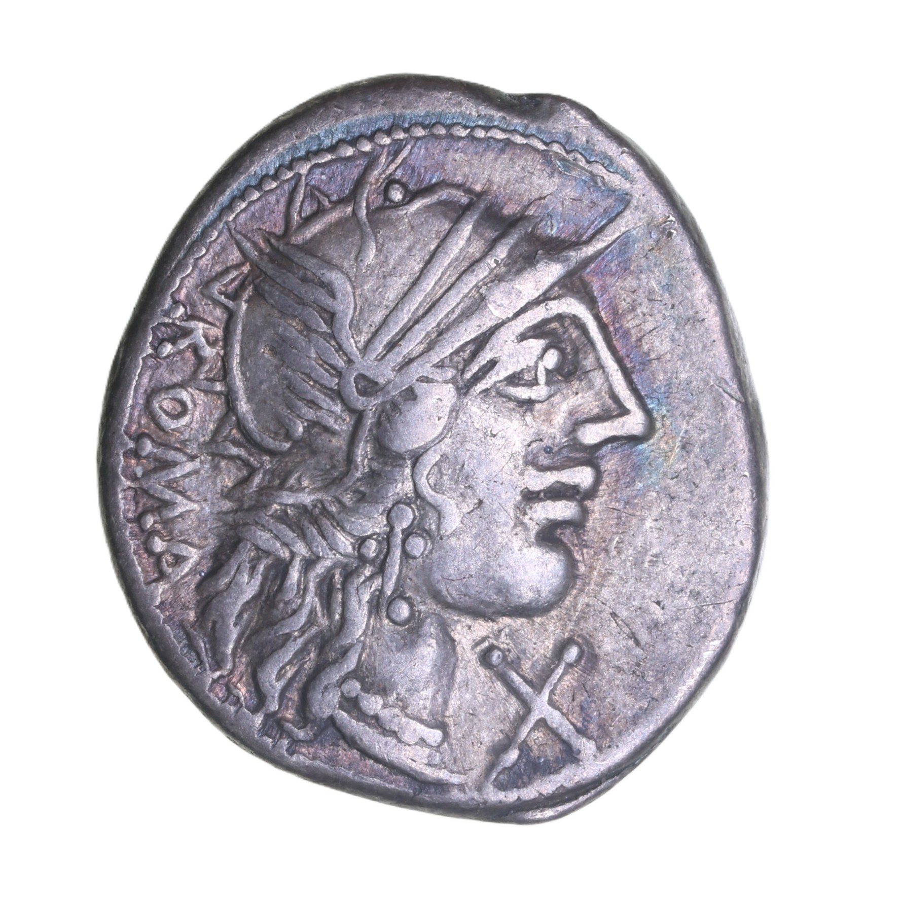 Roman Republic M. Fannius C. f. 123 BC Silver Denarius