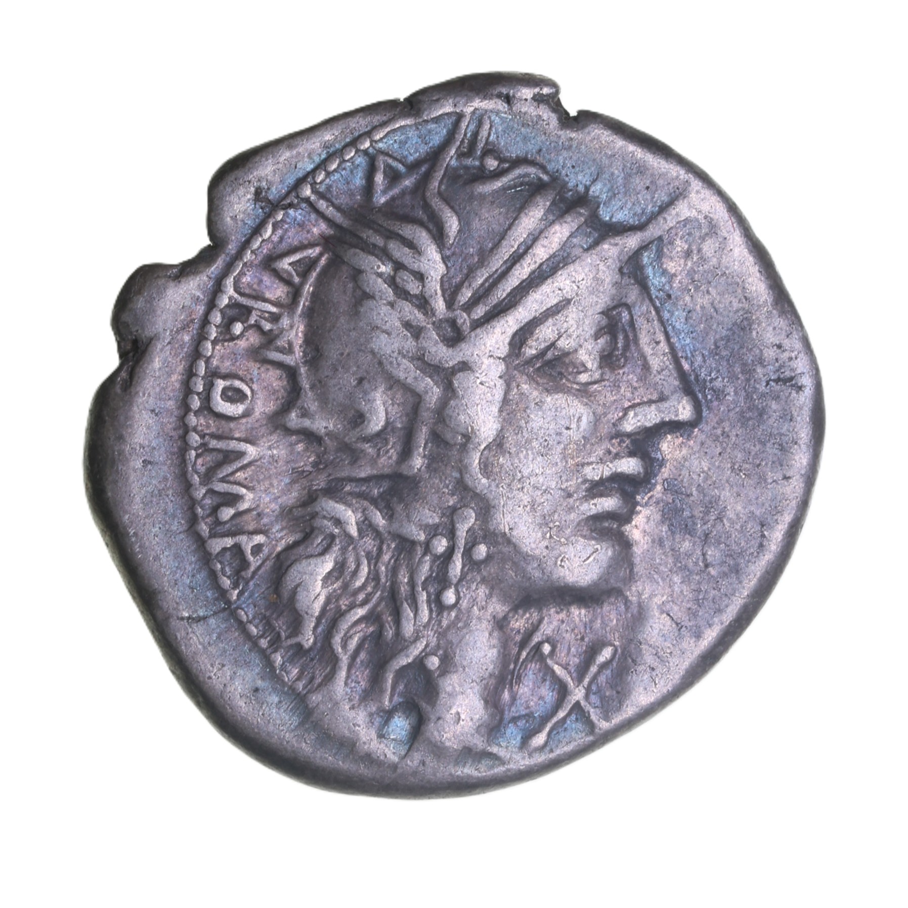 Roman Republic M. Fannius C. f. 123 BC Silver Denarius