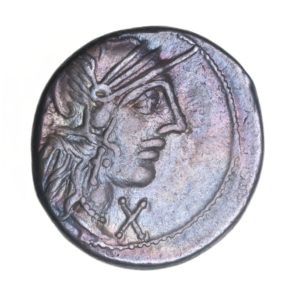 Roman Republic M. Fannius C. f. 123 BC Silver Denarius