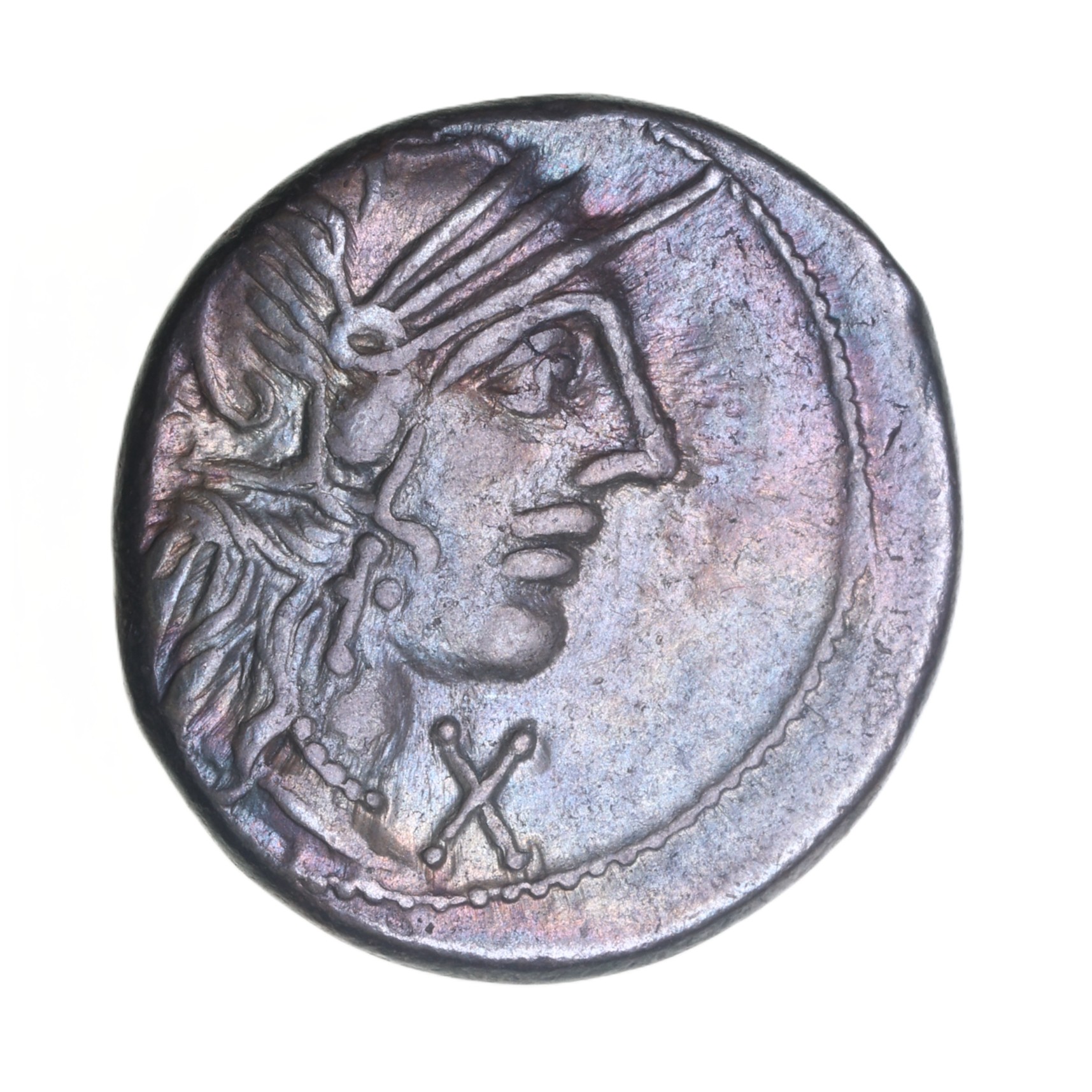 Roman Republic M. Fannius C. f. 123 BC Silver Denarius
