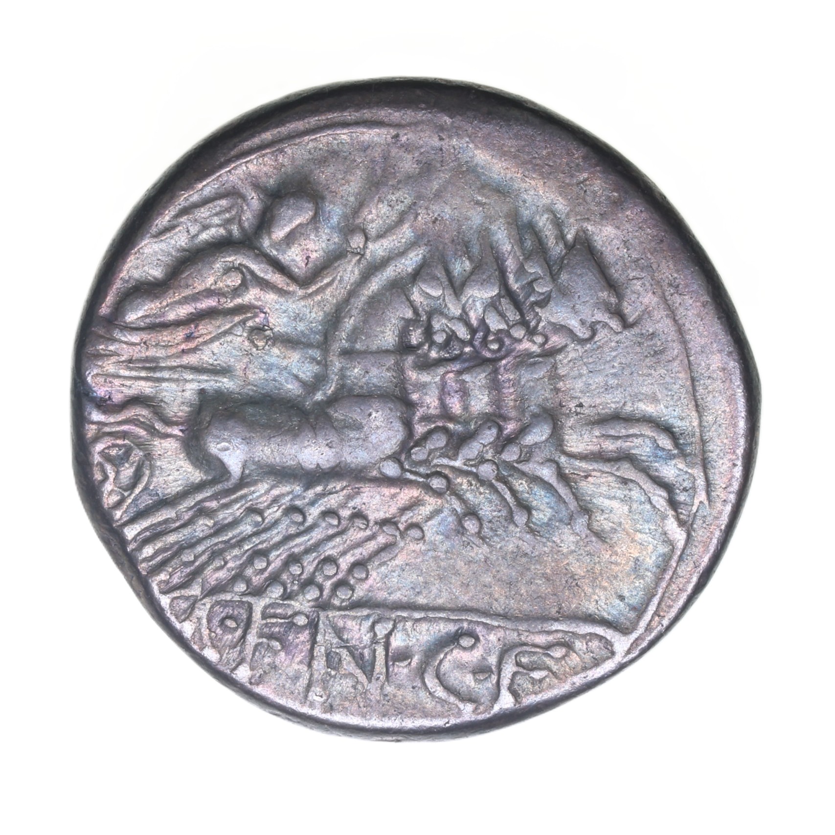 Roman Republic M. Fannius C. f. 123 BC Silver Denarius - Image 2