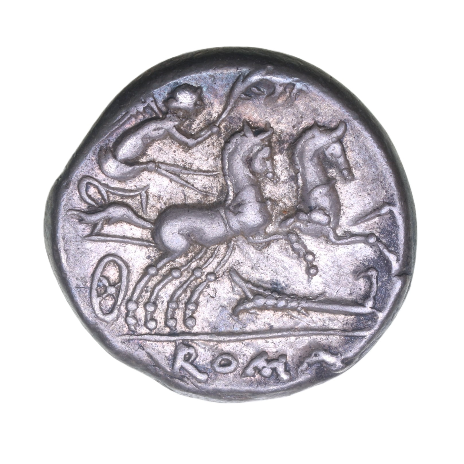 Roman Republic M. Cipius M. f. 115-114 BC Silver Denarius - Image 2