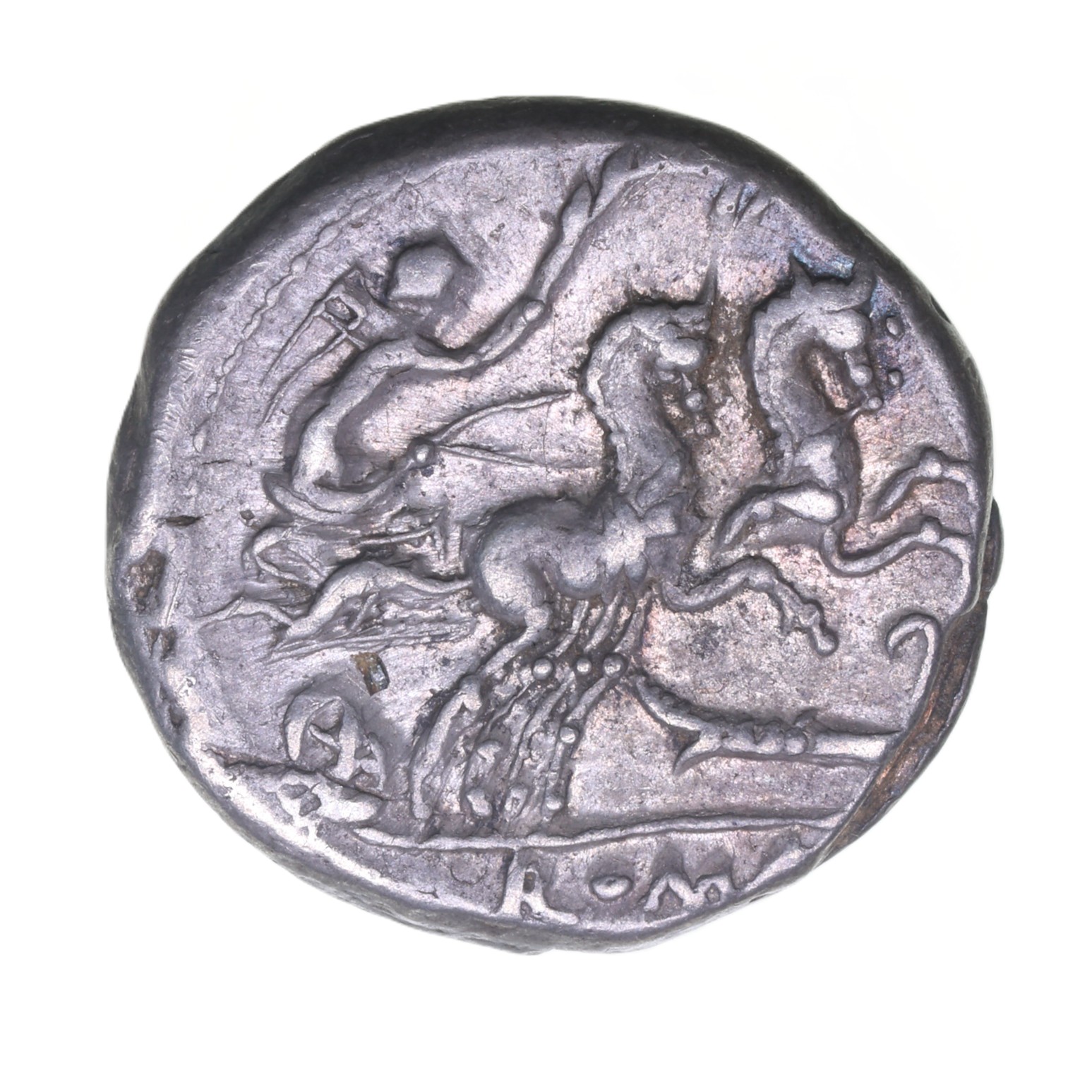 Roman Republic M. Cipius M. f. 115-114 BC Silver Denarius - Image 2