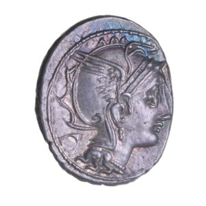 Roman Republic A. P Pulcher, T. Mallius 111-110 BC Silver Denarius