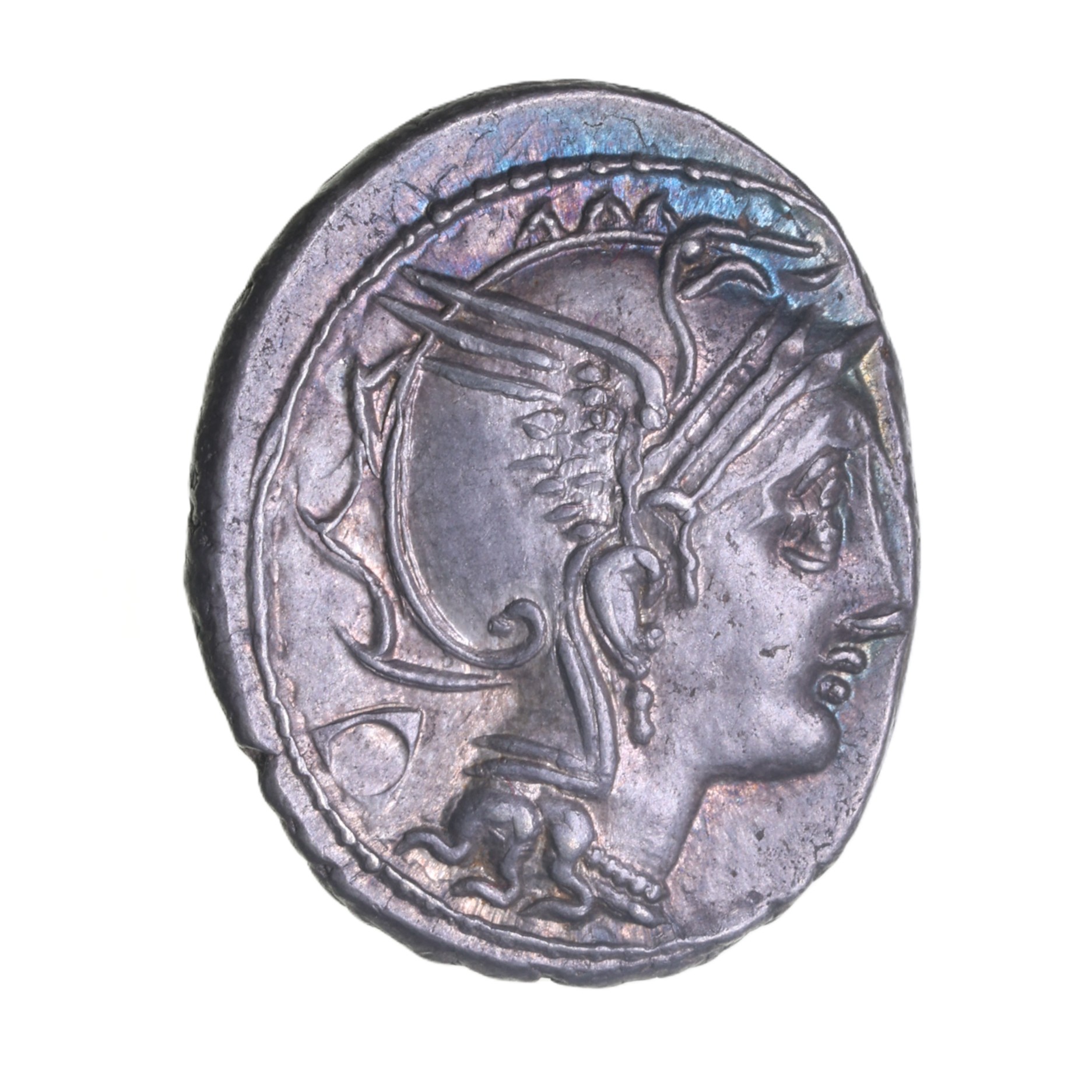 Roman Republic A. P Pulcher, T. Mallius 111-110 BC Silver Denarius