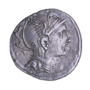 Roman Republic A. P Pulcher, T. Mallius 111-110 BC Silver Denarius
