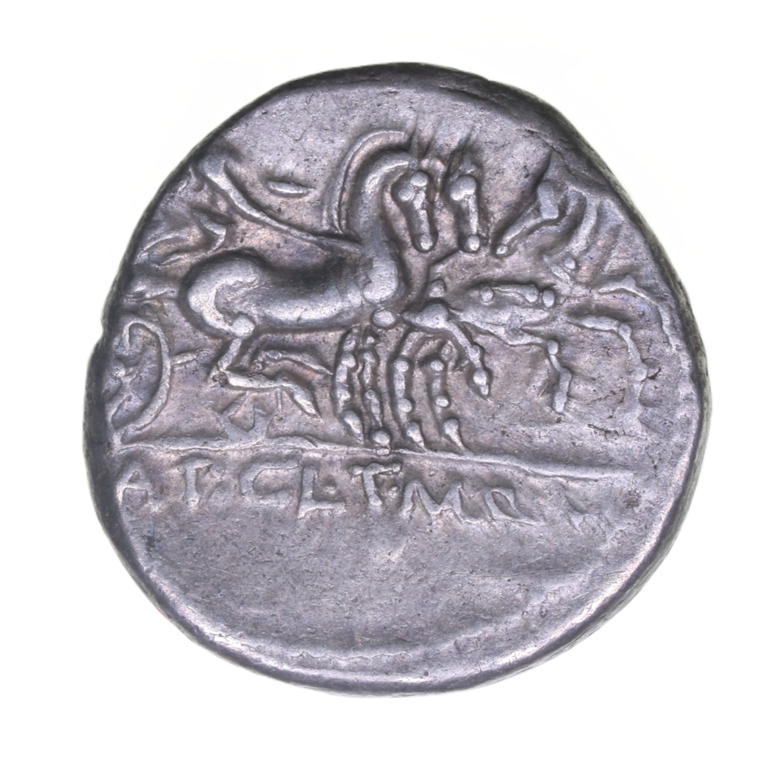 Roman Republic A. P Pulcher, T. Mallius 111-110 BC Silver Denarius - Image 2