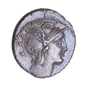 Roman Republic C. Claudius Pulcher 110-109 BC Silver Denarius