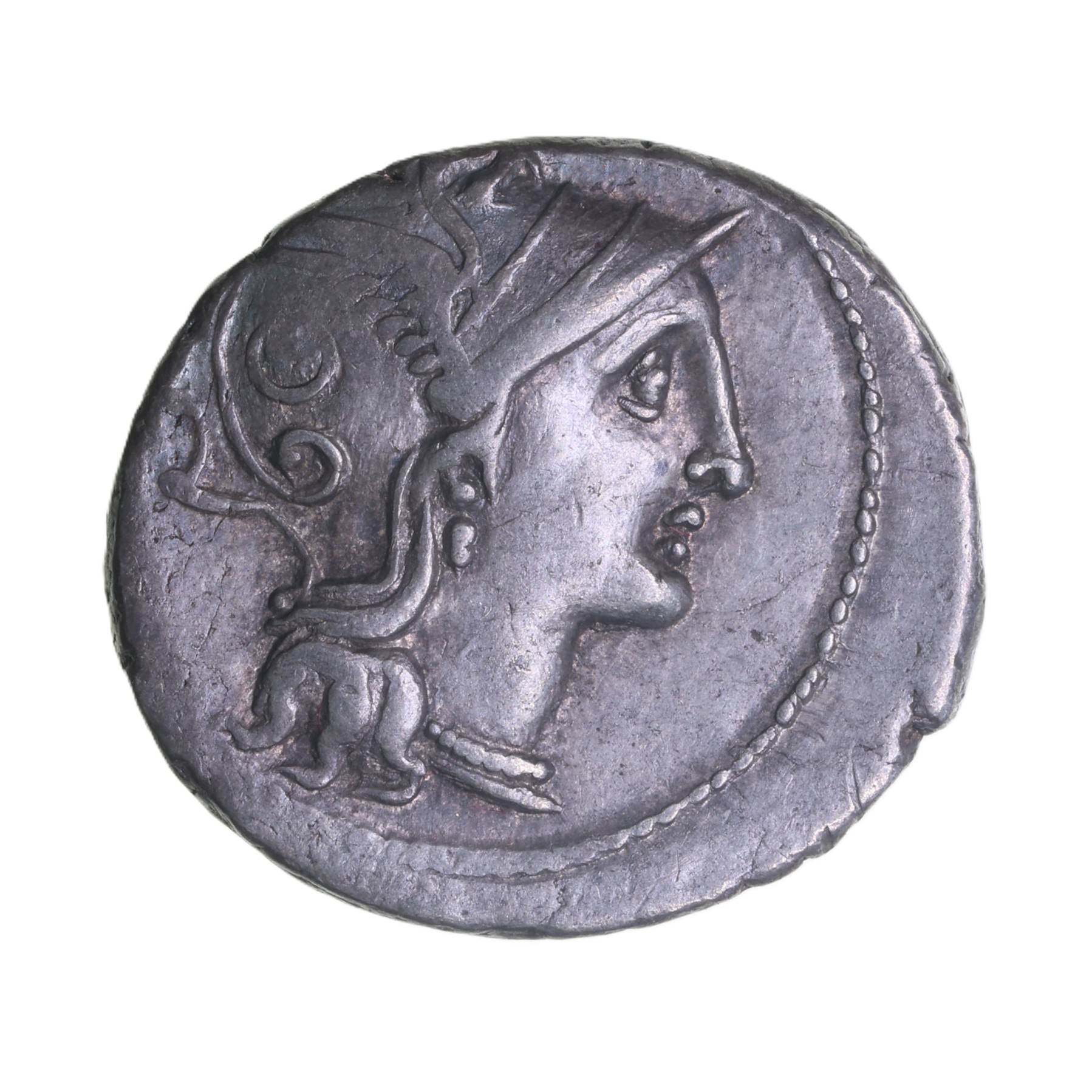 Roman Republic C. Claudius Pulcher 110-109 BC Silver Denarius