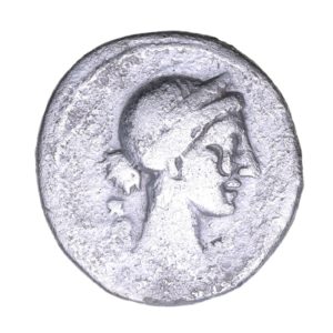 Roman Imperatorial Julius Caesar 46 BC Silver Denarius