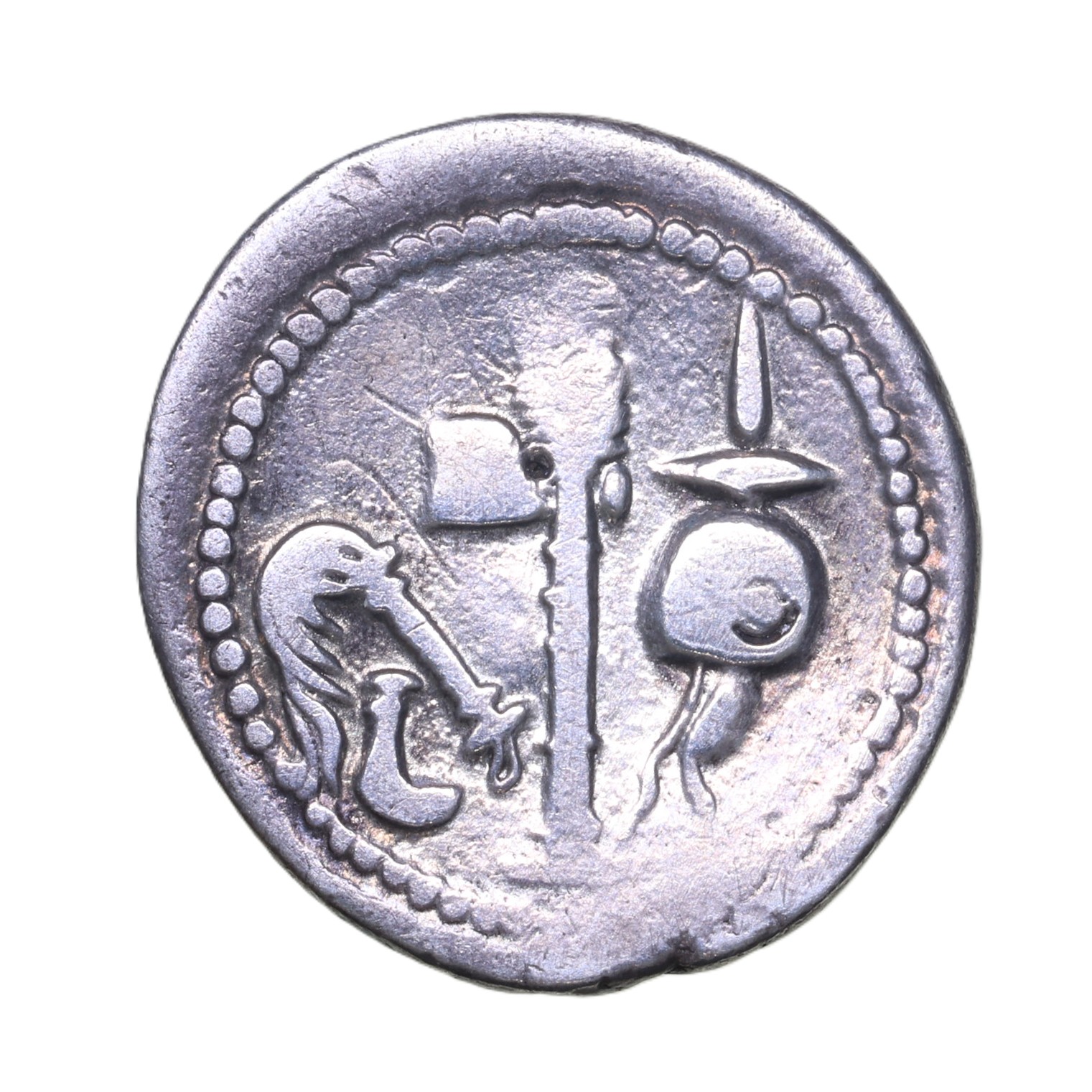 Roman Imperatorial Julius Caesar 49 BC Silver Denarius - Image 2