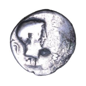 Mark Antony 43 BC Silver Denarius *Depicting Portraits of Mark Antony & Julius Caesar*