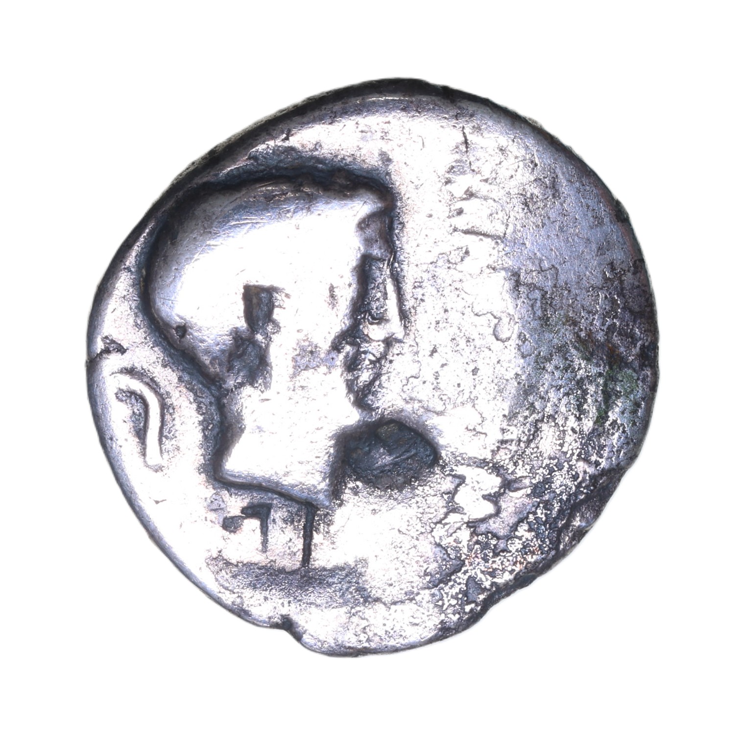 Mark Antony 43 BC Silver Denarius *Depicting Portraits of Mark Antony & Julius Caesar*