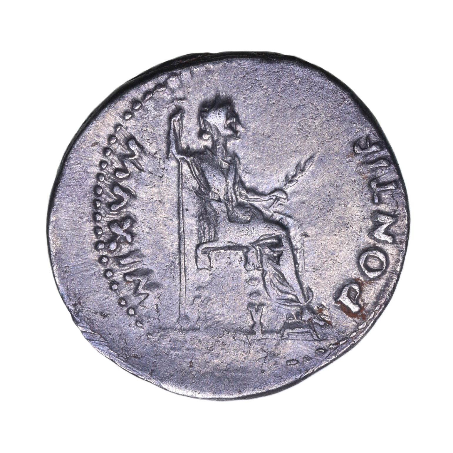 Tiberius AD 14-37 Silver Denarius Tribute Penny Lyon *ex Helmingham hoard* - Image 2