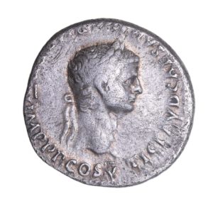 Claudius AD 41-54 Silver Denarius Lyon