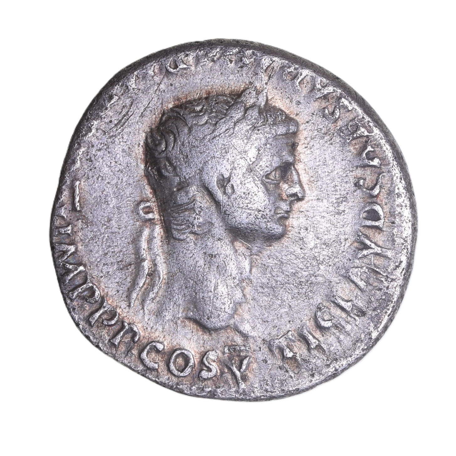 Claudius AD 41-54 Silver Denarius Lyon
