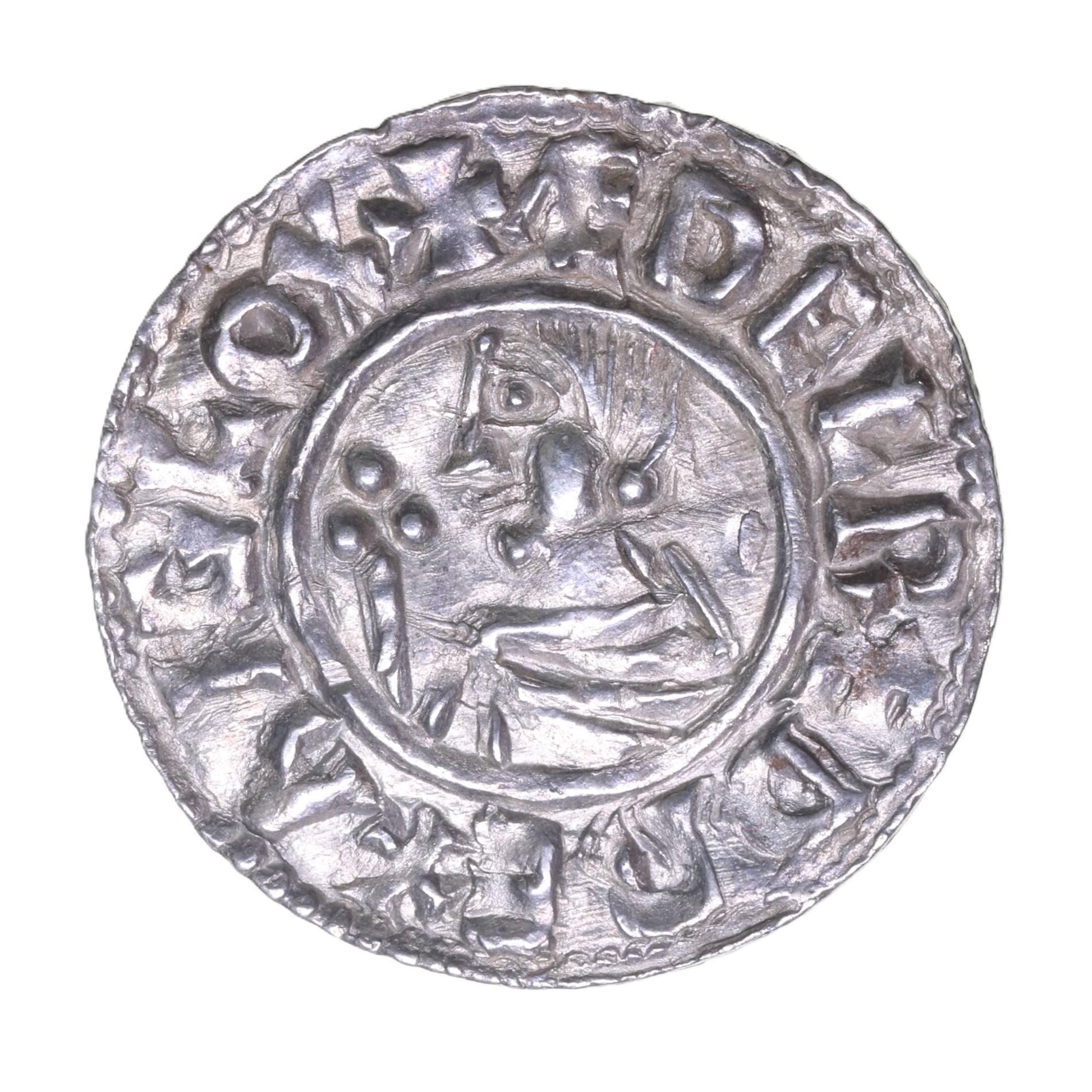 Aethelred II AD 978-1016 Silver Penny Crux Type Colchester