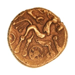 Regini & Atrebates c.60-50 BC Gold Stater Selsey Rings *Excessively Rare*