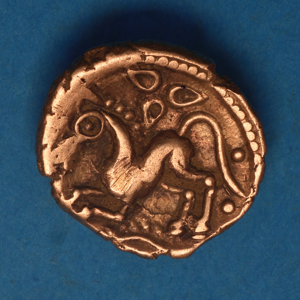 Trinovantes Dubnovellaunos 5 BC-AD 10 Gold Quarter Stater - Image 3