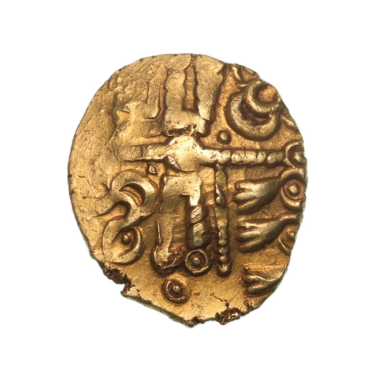 Catuvellauni 1st Century BC Gold Quarter Stater Harlow Wheel *Extremely Rare* - Image 2