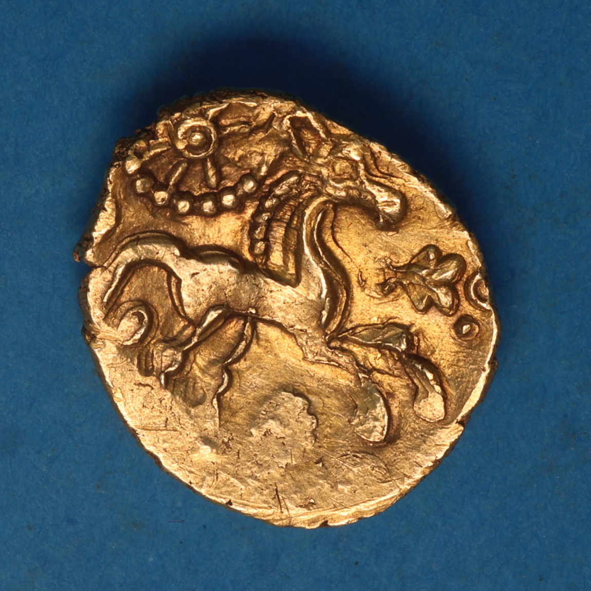 Catuvellauni 1st Century BC Gold Quarter Stater Harlow Wheel *Extremely Rare* - Image 3