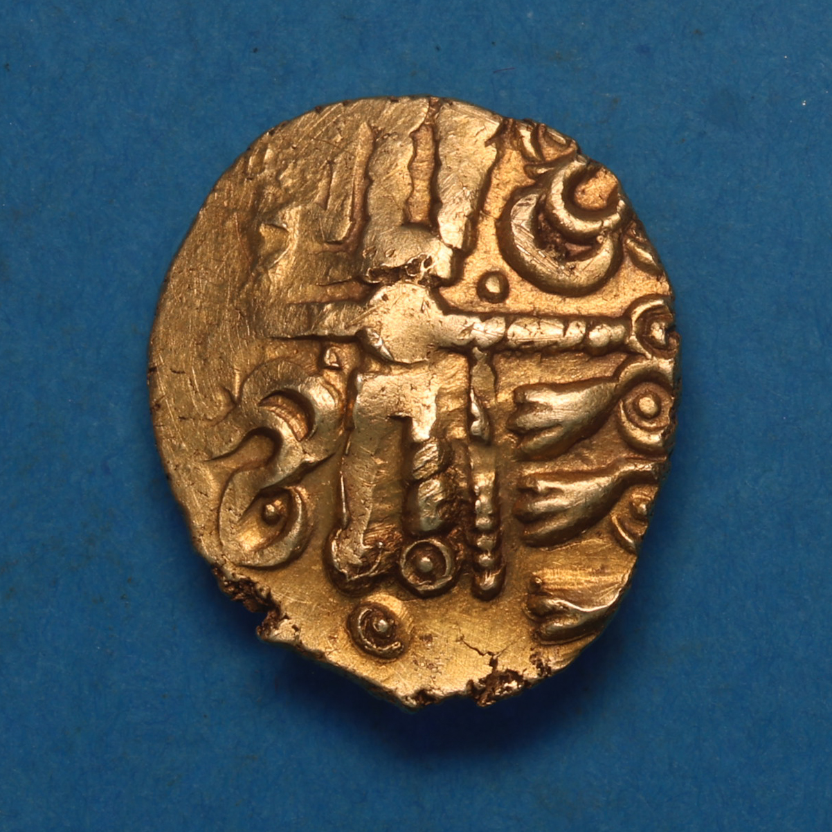 Catuvellauni 1st Century BC Gold Quarter Stater Harlow Wheel *Extremely Rare* - Image 4