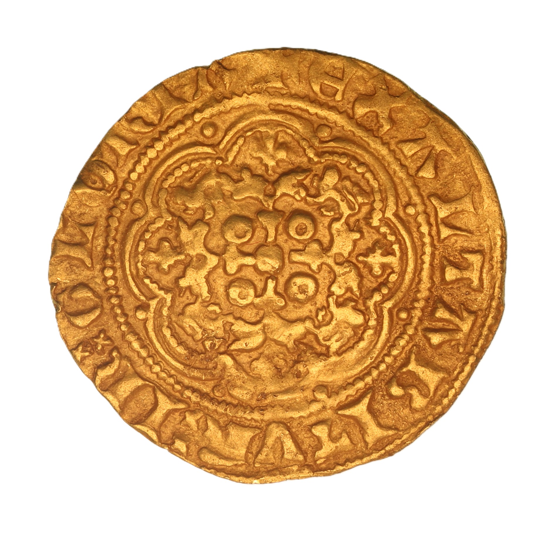 Edward III AD 1327-1377 Gold Quarter Noble 4th coinage - Image 2