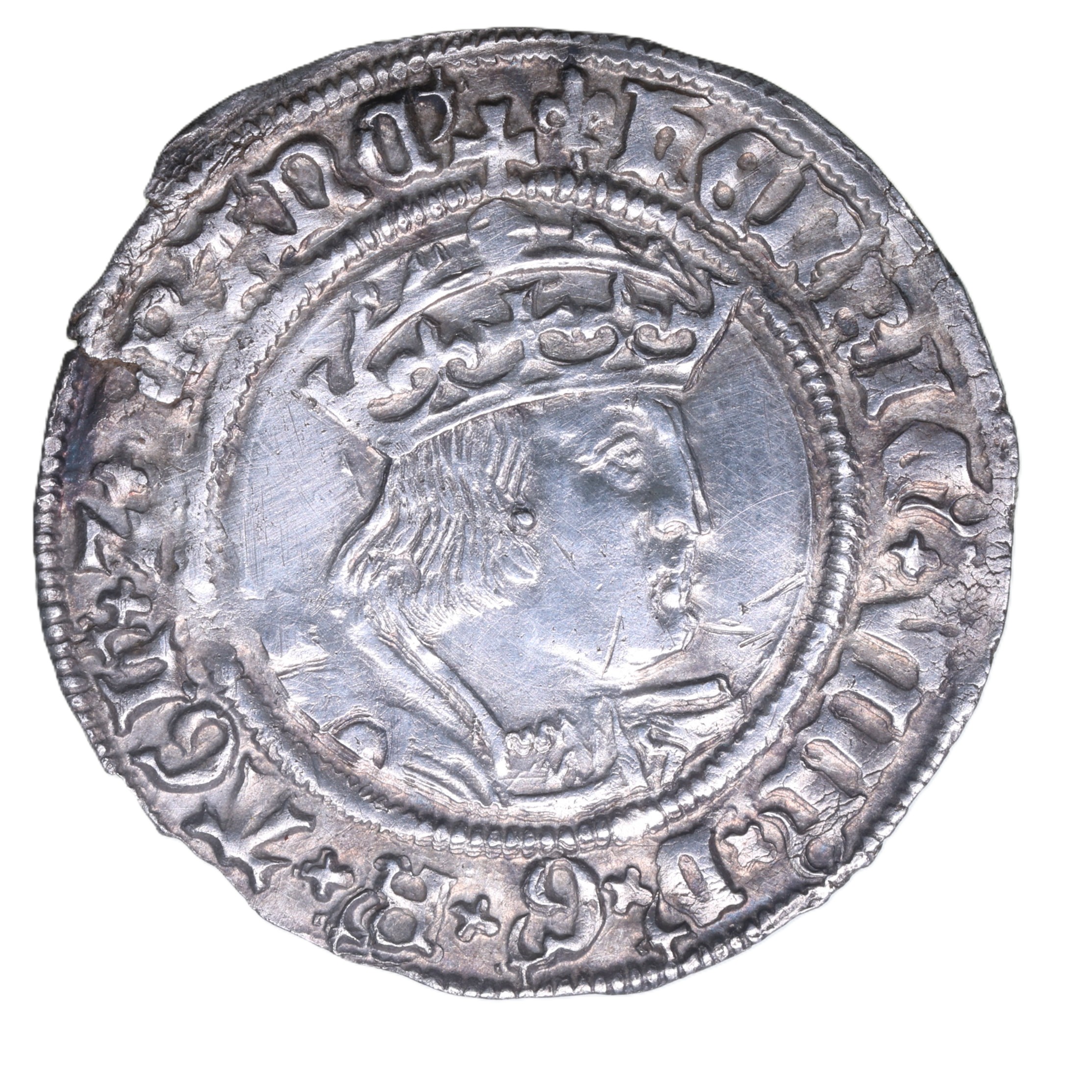 Henry VIII AD 1509-1547 Silver Groat 2nd Issue Laker bust D