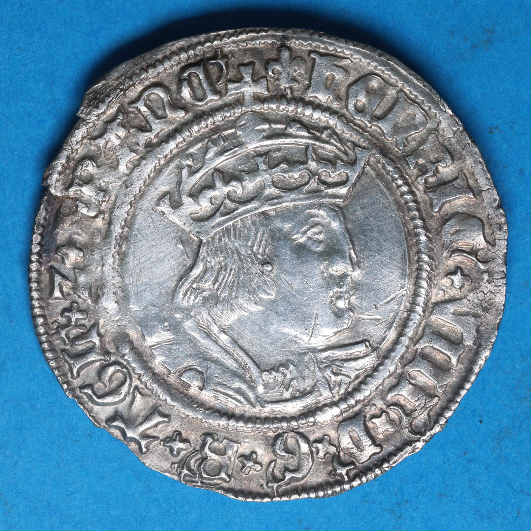 Henry VIII AD 1509-1547 Silver Groat 2nd Issue Laker bust D - Image 3