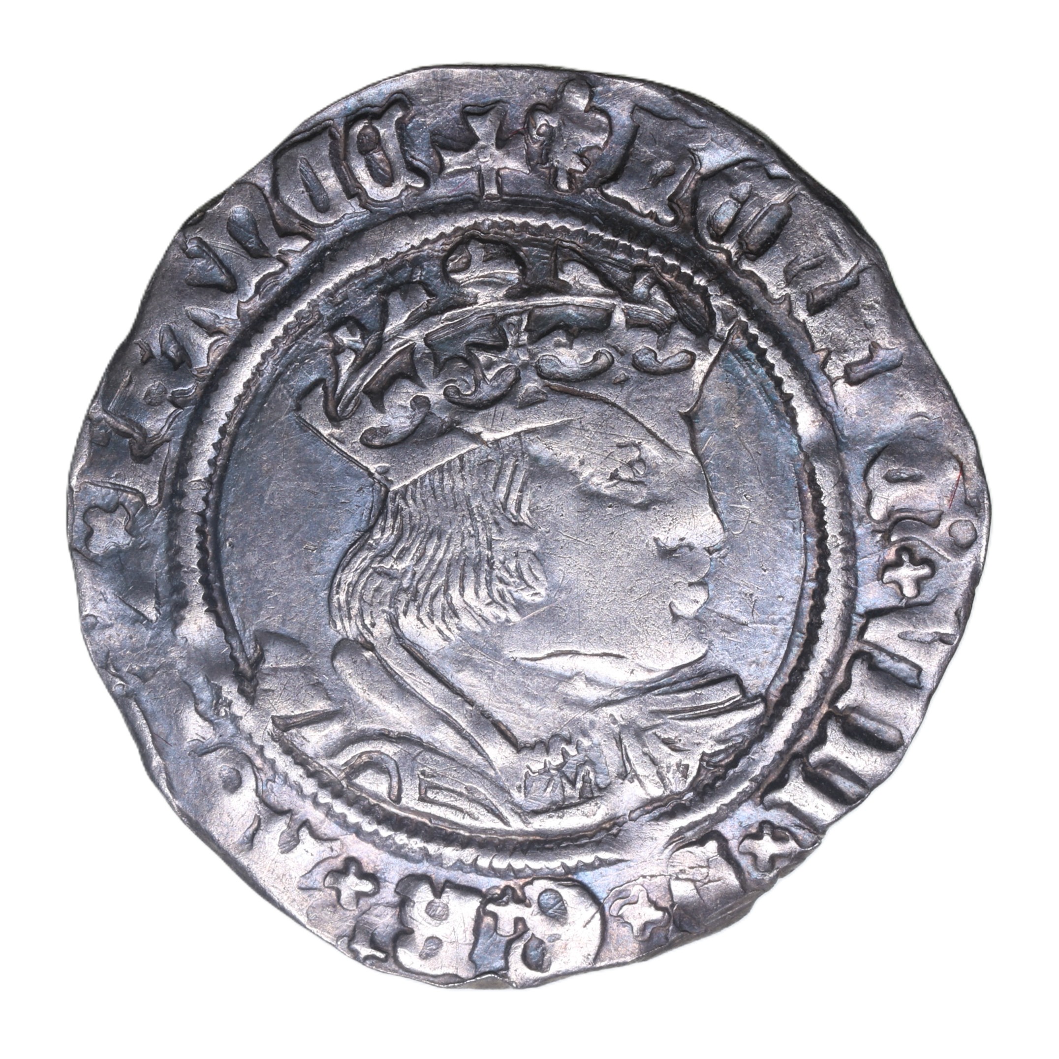 Henry VIII AD 1509-1547 Silver Groat 2nd Issue Laker bust D