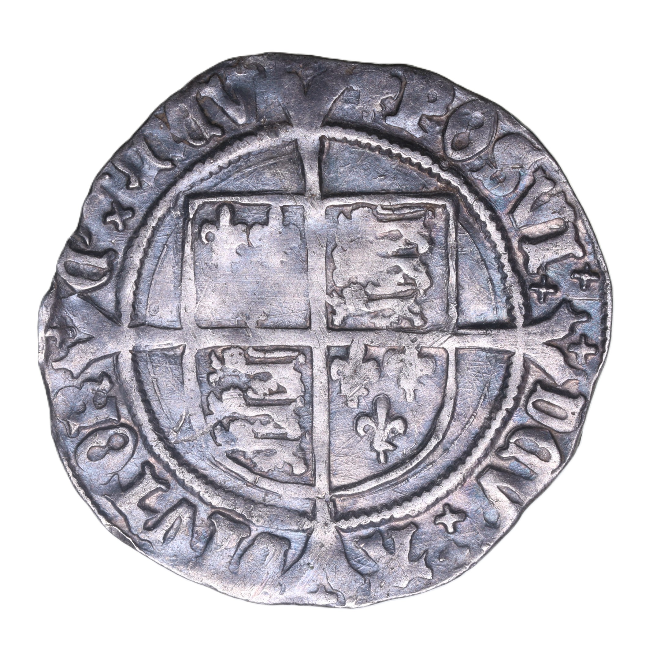 Henry VIII AD 1509-1547 Silver Groat 2nd Issue Laker bust D - Image 2