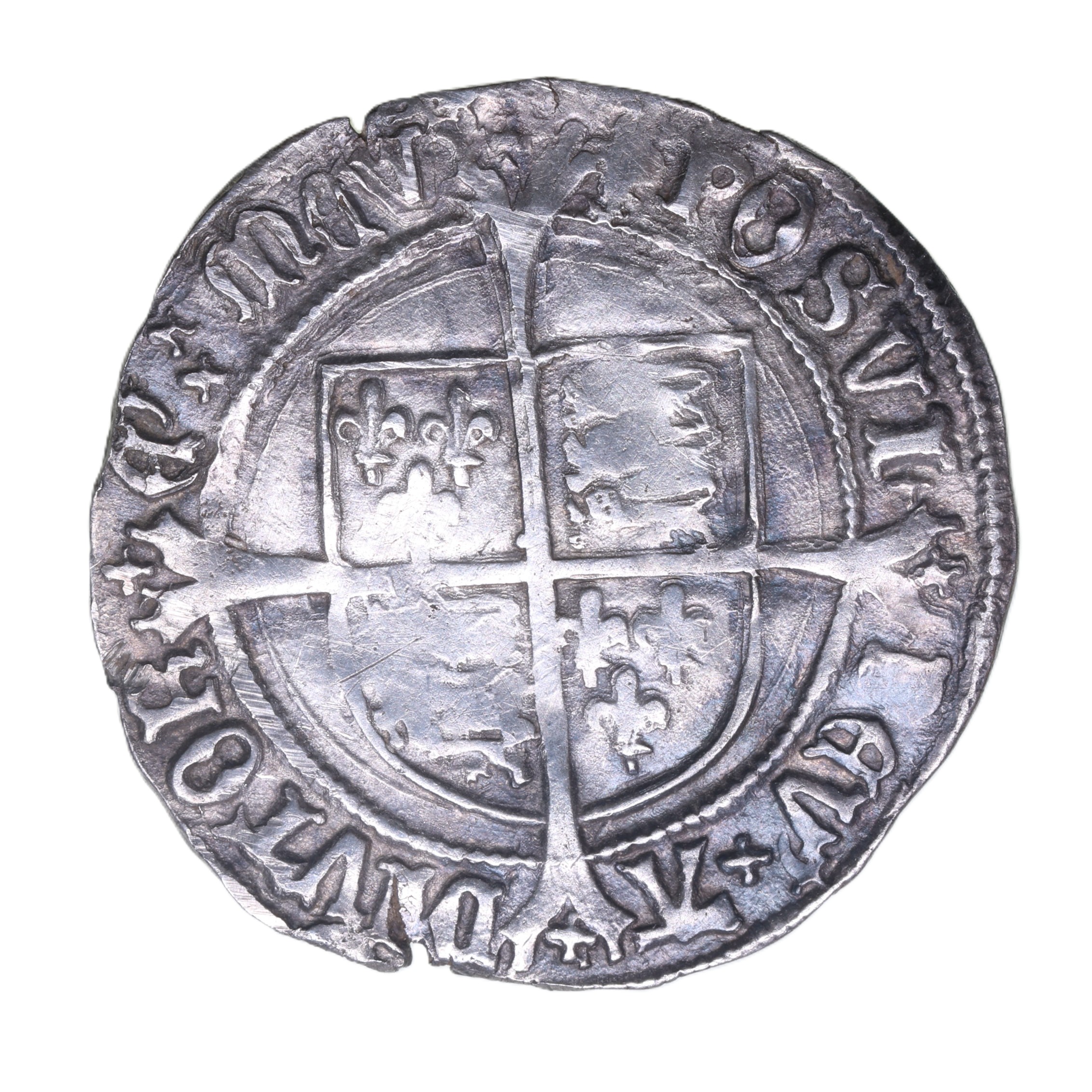 Henry VIII AD 1509-1547 Silver Groat 2nd Issue Laker bust D - Image 2